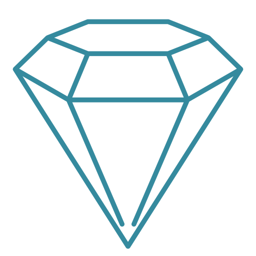 icône diamant inox blue
